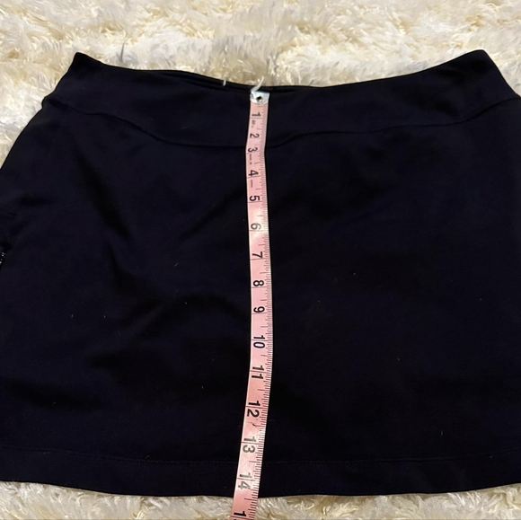 ATHLETA BLACK Spandex Skort Zippered Pocket Sz. Medium - Picture 5 of 7